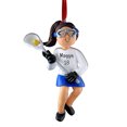 thumbnail image 2 of Personalized Female Lacrosse Player with Yellow Ball - Brown Christmas Ornament - Cage - Team Sports - Great Gift Ideas, 2 of 2