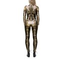 thumbnail image 3 of TheFound Justaucorps Squelette d'Halloween pour Femmes à Manches Longues, Pantalon, Col Roulé, 3 of 6