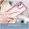 thumbnail image 4 of TECH CIRCLE for iPhone 12 Case, 6.1 Inch, Transparent Back Scratch Shock Resistant Rubber Soft TPU Bumper Heavy Duty Acrylic Hard Case Cover, Rose, 4 of 8