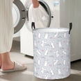 thumbnail image 4 of Lsque Fun Rabbit pattern Laundry Hamper Basket, Tall Woven Rope Hamper Basket for Clothes, Lightweight Storage Basket, Collapsible Waterproof-Small, 4 of 8