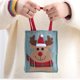 thumbnail image 4 of Billuyoard Bolsa de Navidad colorida, almacenamiento de regalos, contenedor de apliques de Papá Noel, bolso de lino de gran capacidad para Kits de decoración para fiestas Alce, 4 of 6