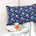 thumbnail image 4 of Kdxio Cotton Pillow Cases 20"x30" Pillowcases,Soft and Breathable Bedroom Pillow Cases-Skull flower tie dye-No Pillow Core, 4 of 5