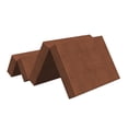 thumbnail image 2 of Faux Suede Foldable Mattress, Digitally Printed Grunge Texture, Portable Futon Mat Lightweight Sleeping Pad Spare Bedroom Guest Bed for Camping Dorms, Caramel, Full, by Ambesonne, 2 of 6