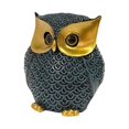 thumbnail image 2 of Estatua de búho de resina, adorno de escritorio, centro de mesa, figura artesanal, escultura de animal para cafetería, fiestas, entrada, dormitorio Azul, 2 of 8