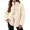 Black, variant on Women's Solid High Neck Jacket Warm Winter Coat Soft Outerwear For Autumn Cold Weather Casual Style
