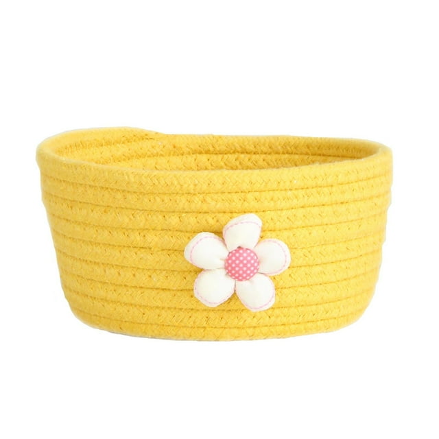 Under 10 Home Textile Storage Small Woven Storage Baskets Cotton Rope for Classroom Boho Decor