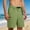 (Casual 111)Army Green, variant on Mens Plus Size Shorts Casual Breeches Summer Fashion Solid Color Sports Buckle Waistband Multiple Pockets Workwear Short Pants