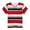Red, variant on Tiijoy Boys Striped Short Sleeved Henley Shirt Casual Active Soft T-Shirt, Sizes 8-9