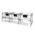 thumbnail image 3 of Bestar Pro-Biz Six-Straight Desk Workstation with 6 Privacy Panels (Per Workstation), 3 of 5
