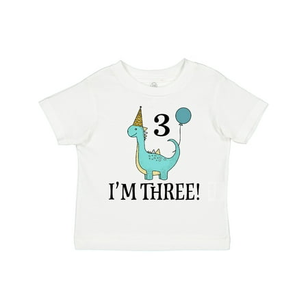 

Inktastic 3rd Birthday 3 Year Old Dinosaur Party Gift Toddler Boy or Toddler Girl T-Shirt