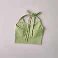 thumbnail image 3 of Sujetador deportivo sin tirantes para mujer, ropa Sexy con cuello colgante, moda de secado rápido, Top corto para Yoga, verano 2022, 3 of 6