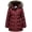 Burgundy, variant on Women's Waterproof Warm Puffer Jacket Winter Coat Hooded Quilted Black L