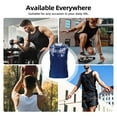 thumbnail image 5 of Uemuo Christmas Blue Pattern Men's Sleeveless T-Shirt,Muscle Athletic Tank Top, Moisture-wicking Quick-dry Breathable Classic Tee Top for Gym Run Outdoor Sports-Medium, 5 of 8