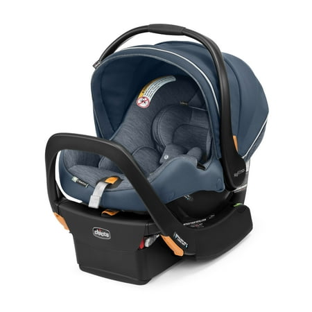 Chicco KeyFit Max Zip ClearLux Extended-Use Infant Car Seat and Stay-in-Car Base, Rear-Facing, 1-Hand Adjust Handle, Zip-Open Privacy Shield - Midori (Blue), New