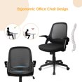 thumbnail image 2 of Ergonomic Office Task Chair with Flip-up Armrests and Tilt Tension Backrest, Mid Back Adjustable Executive Swivel Desk Chair for Home Study Conference Room, 2 of 10