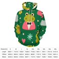 thumbnail image 2 of Cute Frog Pattern with Hearts Men's Women Vintage 3D Hooded Sweatshirt - All-Season Loose Fit Streetwear, 2 of 6