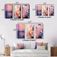 thumbnail image 4 of Designart "Abstract Expressionism Unfamiliar Happiness III" Abstract Painting Framed Wall Art Set Of 3 - Pink Modern Frame Gallery Set For Office Decor, 4 of 6