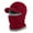 Red, variant on Men's Winter Knitted Hat with Neck Warmer, Fleece Lined Beanie with Ear Protection, Thermal Windproof Ski Mask for Cold Weather, Heavyweight Cycling Cap for Outdoor Sports - Black