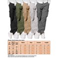 thumbnail image 4 of Tenmix Mens Straight Leg Tactical Pant Classic Cargo Pants Multi Pockets Work Trousers Solid Color Bottoms Black S, 4 of 4