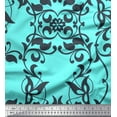 thumbnail image 1 of Soimoi Rayon Tissu Feuilles & Damassé Filigrane Imprime par Yard 42 Pouces de Large, 1 of 3