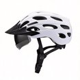 thumbnail image 2 of Bike Helmet with USB Rechargeable Rear Light Detachable Magnetic Goggles Removable Sun Visor Mountain & Road Bicycle Helmets for Men Women Adult Cycling, 2 of 9