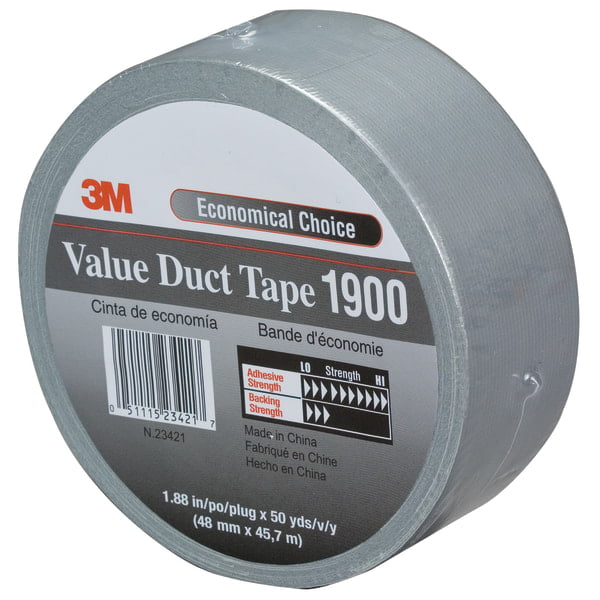 Alargar Delgado salón 3M Value Duct Tapes 1900, Silver, 1.88 in x 50 yd - 1 RL (405-051115-23421)  - Walmart.com
