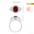 thumbnail image 5 of ANGARA Lab Grown 1.4 Ct Cushion Ruby and Half Moon Diamond Halo Ring for Women in 14K White Gold (Size-8x6mm) | July Birthstone, Birthday, Anniversary, Jewelry Gift for Women | Lab-Grown Ruby Ring, 5 of 7