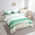thumbnail image 3 of Erosebridal Abstract Art Bedding Sets Queen Size,Modern Minimalism Comforter Sets with Sheets,Green Blue Bed in a Bag Queen Size,Super Cozy Bedroom Decor Reversible,7-Piece, 3 of 7