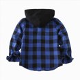 thumbnail image 3 of YIWULA Boy Button Down Shirt Kid Flannel Shirt Toddler Buffalo Plaid Shirt Boys Long Sleeve Father Son Shirt(18-24 Months,Blue), 3 of 7