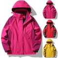 thumbnail image 4 of GEWSEY Women's Waterproof Rain Jacket with Hood Lightweight Outdoors Raincoat (Red, 3XL), 4 of 5