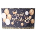 thumbnail image 2 of Happy Birthday Banner Decorations Large Birthday Black Gold Sign Poster Photo for Birthday Anniversary Party Decorations, 2 of 9