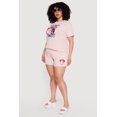 thumbnail image 2 of Women's Plus Size Acid Wash Lip Graphic Shorts, 2 of 4