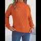 thumbnail image 5 of Suéteres de Mujer con Hombros Descubiertos, Otoño-Invierno 2025, Larga, Suave, Grueso, de Punto , Tops de Jersey. Color Naranja S, 5 of 10