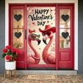 thumbnail image 3 of Pink Flamingo Happy Valentine's Day Banner Heart-shaped Glasses Flamingo Backdrop Red Bow Pearl Necklace Love Background for Valentine's Day Party Romantic Date Photo Shoot, 3 of 9