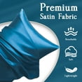 thumbnail image 2 of LIFCOM Satin Pillowcase with Envelope Closure,Body, Teal,（1 Count）, 2 of 6