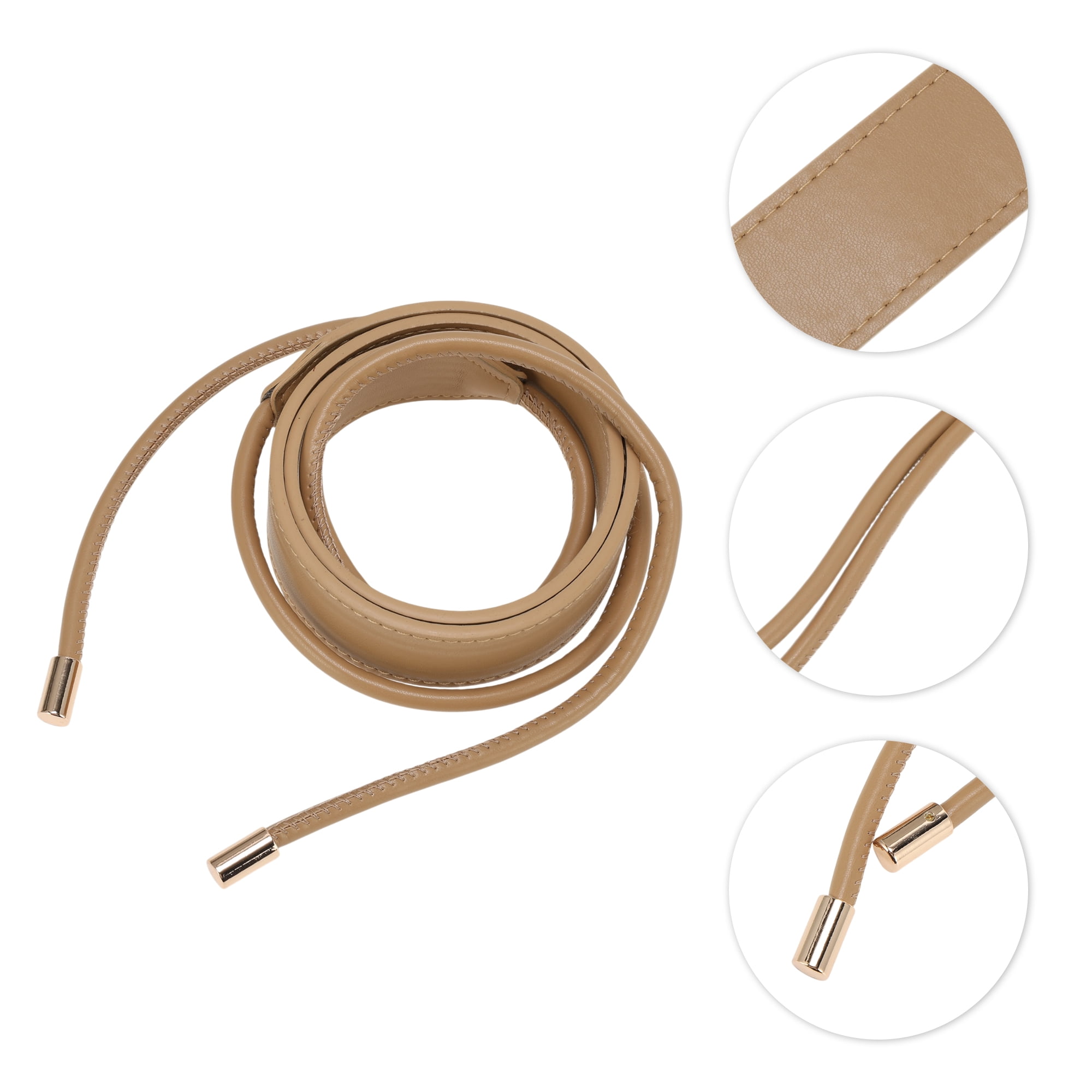 Unique Bargains Knotted Adjustable Waist Belt for Versatile Styling 1 Pc Khaki