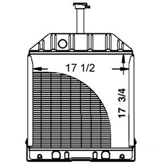 RAParts 219859 Tractor Radiator - 17 3/4 x 18 1/4 x 2 Fits Ford/New Holland