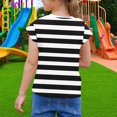 thumbnail image 6 of Piuwrlz Short T-Shirts Sleeve Kids Girls Round Neck Shirt Printed Blouses Undershirt Shirt Top Black Size 9 Years, 6 of 7