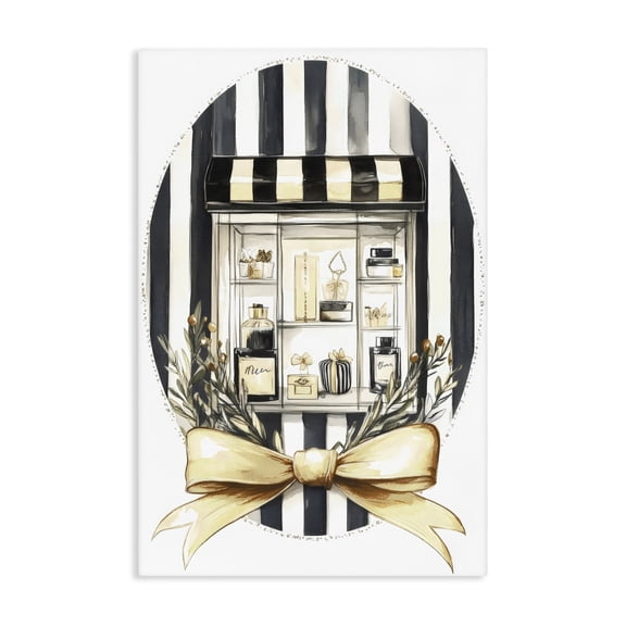 Stupell Industries Art Deco Maison Perfume Window Display Canvas Art, 16 x 24, by Petals Prints Design