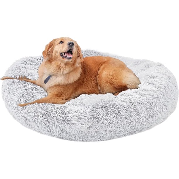 Dog Bed, Calming Donut Washable Pet Bed for Extra Large Dogs up to