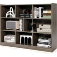 thumbnail image 1 of Songqin 8 Cube Bookcase, Freestanding 3-Tier Open Bookshelf, Modern Storage Display Cabinet, Wood Cube Storage Organizer for Living Room, Kid’s Room, Grey, 1 of 18