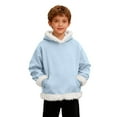thumbnail image 5 of Teen Hoodie Kids Light Blue Hoodie Long Sleeve Pullover Tops Warm Fall Winter Clothes 10-11 Years Girls Clothes, 5 of 9