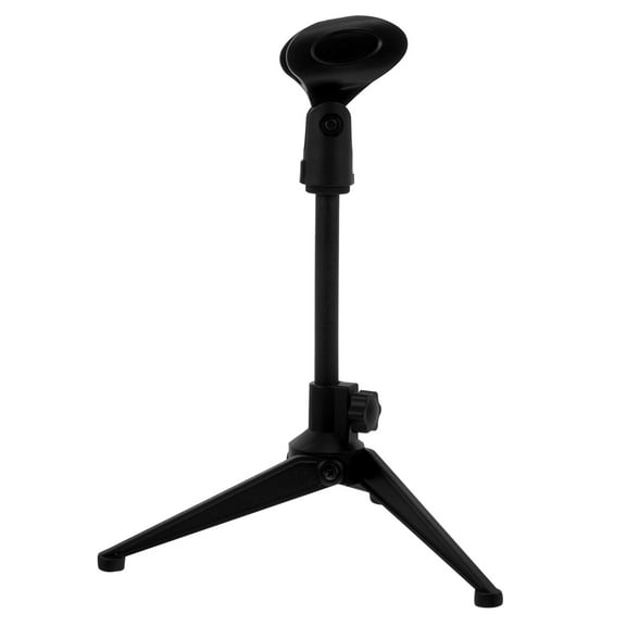 Hemoton Mic Stand Plastic Microphone Stand Tripod Microphone Stand With Clip for Table Live Singing