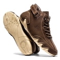 thumbnail image 2 of Men's Casual Leather Fashion Sneakers Ankle Chukka Boots Slip on Lightweight Loafers Dress Boot, 2 of 8