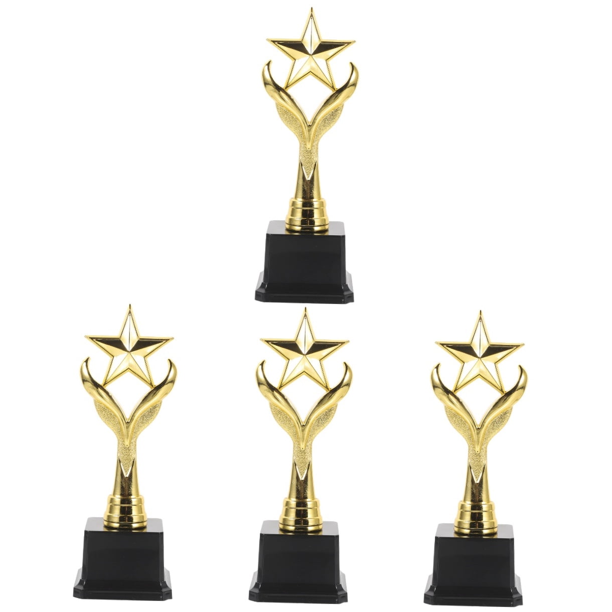 4 Count Awards Trophies for Adults Kids Trophy Winner Student Child Golden