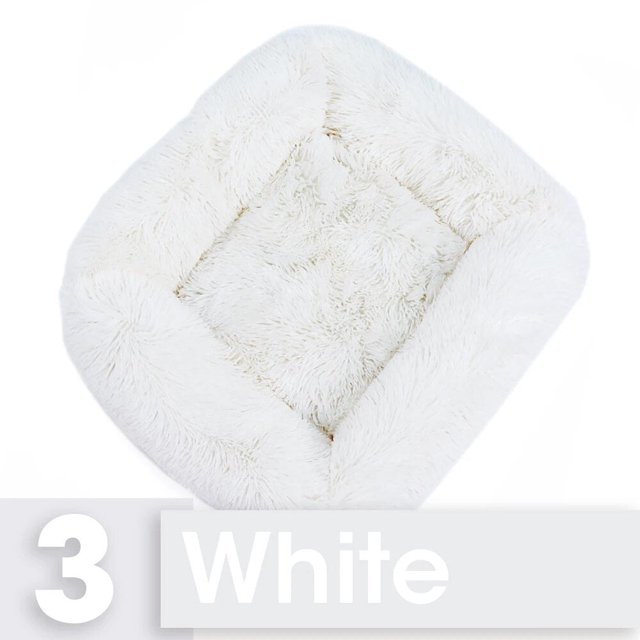 Square Cat's House Bed For Cats Dog Mat Warm Sleep Cat Nest Cushion Dog Puppy Couch For Dogs Basket Plush Pet Accessories Winter ShopWise Round