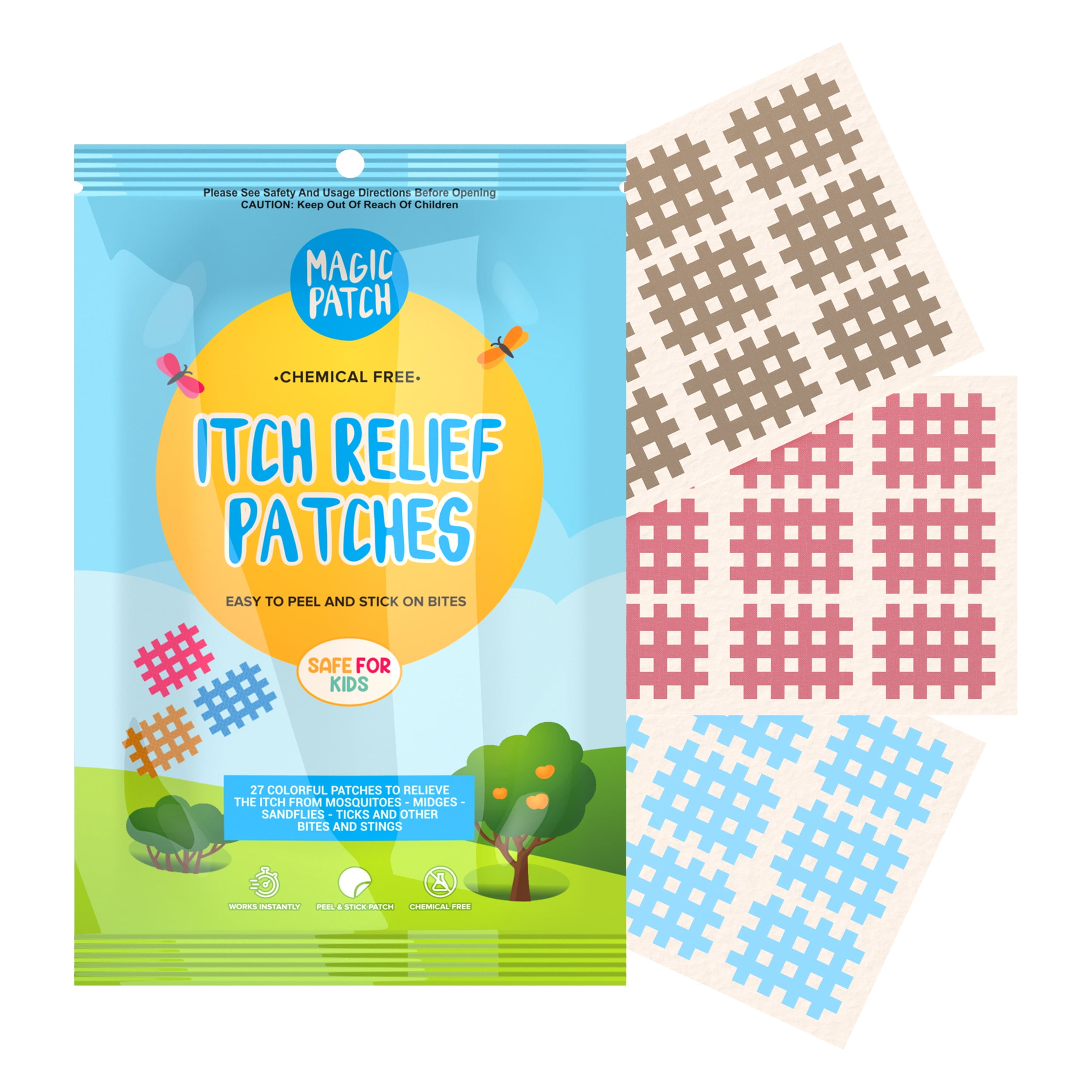 BUZZPATCH Magic Patch Itch Patches - 27 Patches - The Original Natural 