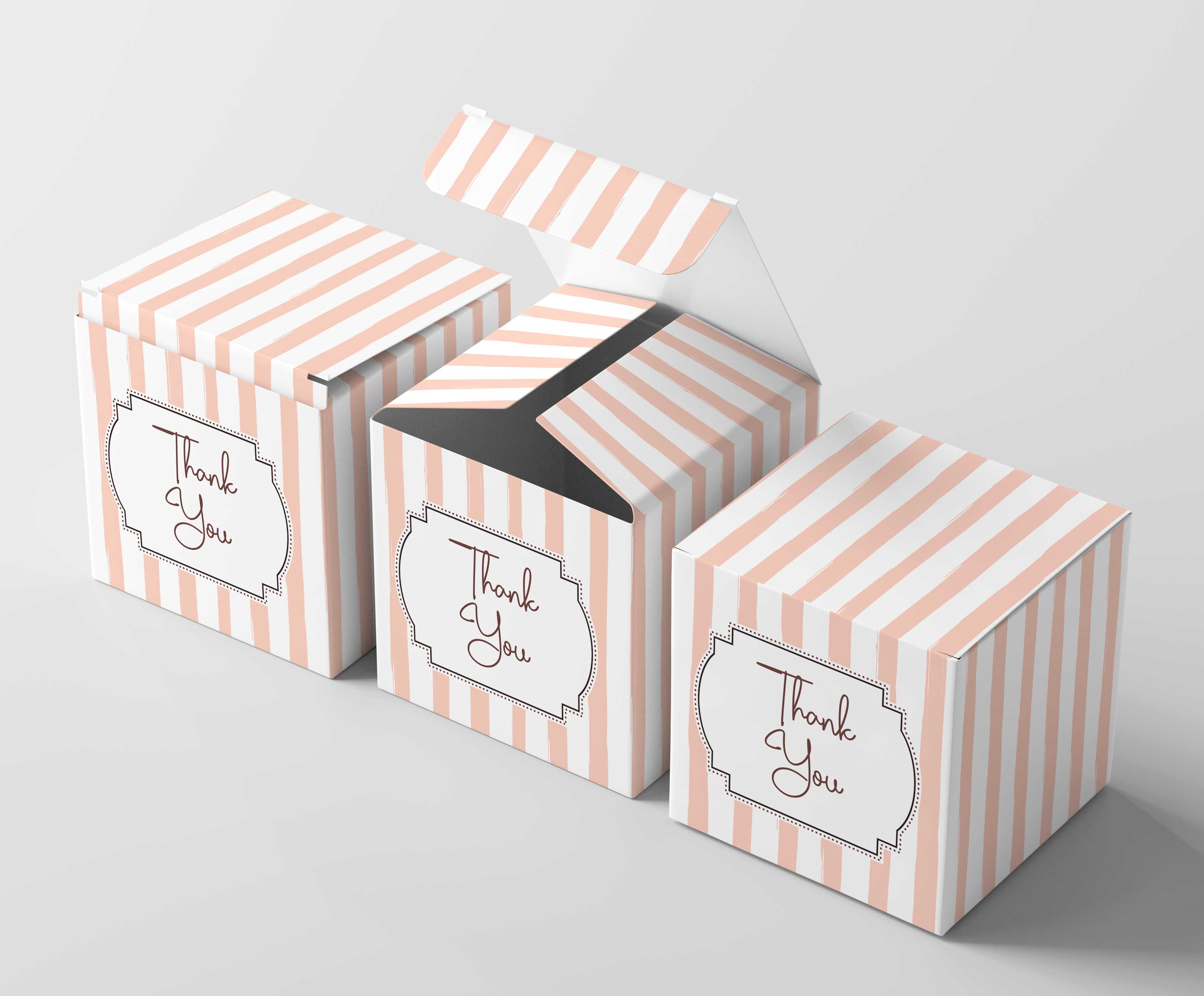 InkdotpotPaper Box -Mini Favor Box ForBaby Shower4x4x4 Inches Paper Gift Boxes, Candy Paper Box For Party Favors, Baby ShowerConfetti,Boy / GirlTheme- Pack Of 20