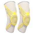 thumbnail image 4 of Soporte de Manga de Compresión de Rodilla Transpirable 1 par de Rodilleras Protector de Rodilla Tejido de Nailon para Correr Amarillo Gris ANGGREK  Otros, 4 of 8