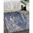 thumbnail image 3 of Ahgly Company Machine Washable Indoor Square Industrial Modern Purple Navy Blue Area Rugs, 6' Square, 3 of 7